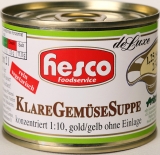 1/4 Klare Gemüse-Suppe 212 ml 1:10 konz. ohne Einlage, ergibt 2 Ltr. Suppenbasis