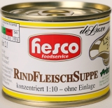 1/4 RindFleischSuppe 212 ml, 1:10 konz.ohne Fleisch, ergibt 2 Ltr. Suppenbasis